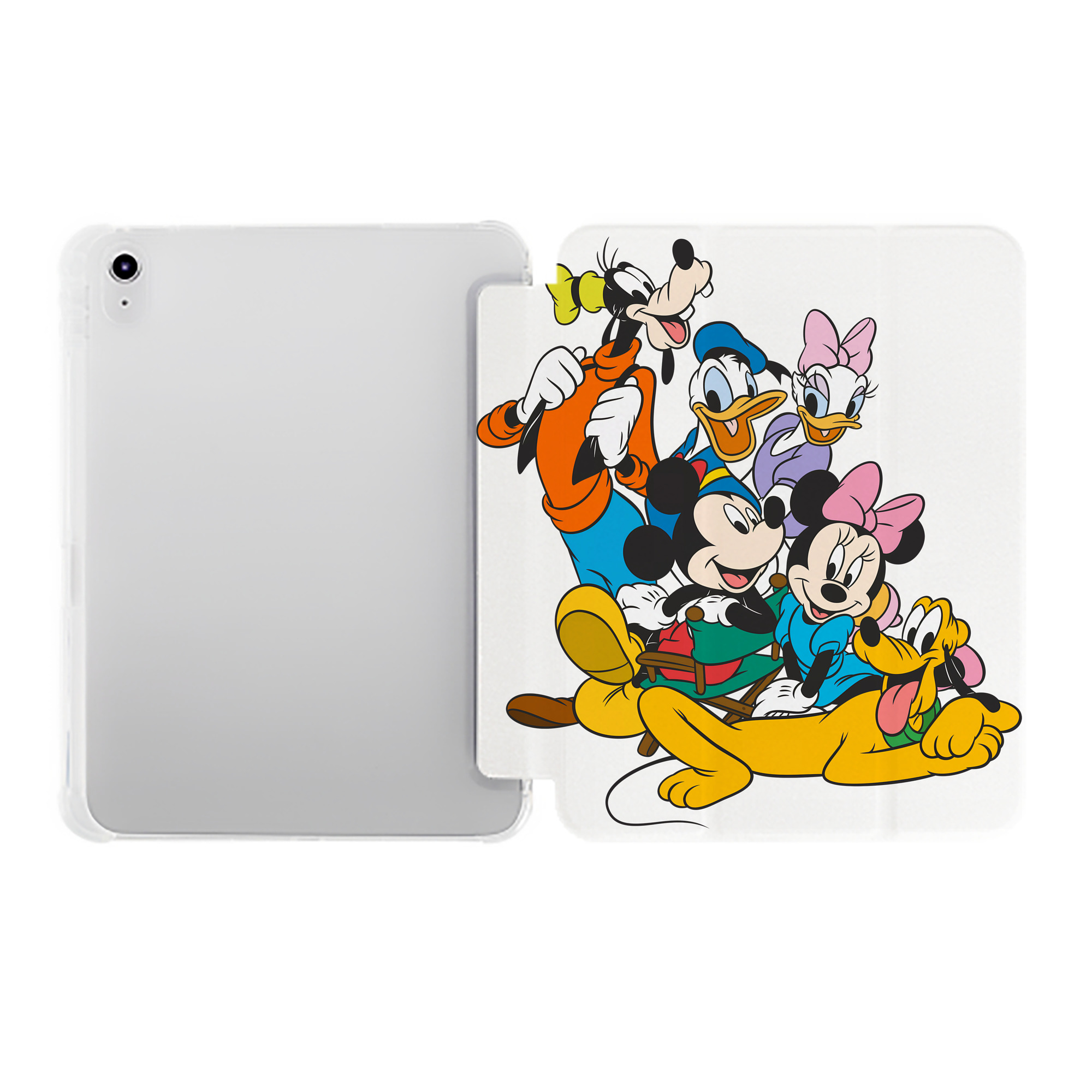 （画像用） ミッキーマウス Mickey Mouse IPad ケース ペン収納付き 三つ折りスタンド PUレザー×シリコン 対応機種9.5/10.5/10.9インチ